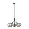 Suspension Design Nova Métal 5 lampes Boules Argentées Style Chic 