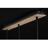 Suspension Design Bolero Métal et Bois 3 lampes Noires Style Moderne 