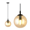 Suspension Design Cosmo Métal une Lampe Boule Ambrée Style Chic 