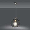 Suspension Design Albio Métal une Lampe Rond Cage Noire Style Moderne 