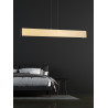 Suspension Design Carlo Métal et Contreplaqué 4 lampes Rectangles Noires Style Scandinave 