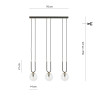 Suspension Design Glam Métal 3 lampes Boules Filiformes Transparentes Style Chic 