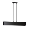 Suspension Design Gentor Métal 3 lampes Rectangles Noires Style Minimaliste 