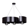 Suspension Design Vixon Métal 3 lampes Entrelacées Noires Style Moderne 