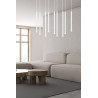 Plafonnier Design  Selter Métal 9 lampes Tubes Blanches Style Minimaliste 