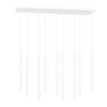 Plafonnier Design  Selter Métal 9 lampes Tubes Blanches Style Minimaliste 