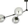 Plafonnier Design Space Métal 4 lampes Boules Destrucutré Argentées Style Chic 