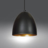 Suspension Design Ystad Métal une Lampe Cloche Noire / Dorée Style Moderne