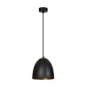 Suspension Design Ystad Métal une Lampe Cloche Noire / Dorée Style Moderne