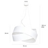 Suspension Design Vieno Métal 2 lampes Entrelacées Blanches Style Minimaliste 