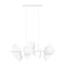 Suspension Design  Drifton Métal 4 lampes Boules Géométriques Blanches Style Moderne 