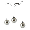 Suspension Design  Gigi Métal 3 lampes Boules Argentées Style Chic 