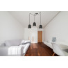 Suspension Design Link Métal  3 lampes Cloches Noires et Blanches Style Industriel 