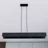 Suspension Design Gentor Métal 4 lampes Rectangles Noires Style Minimaliste 