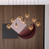 Suspension Design  Cosmo Métal 9 lampes Boules Ambrées Style Chic 