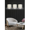 Suspension Design Hilde Métal 3 lampes Cylindres Blanches Style Moderne 