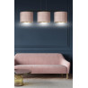 Suspension Design Hilde Métal 3 lampes Cylindres Roses Style Moderne 