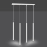 Plafonnier Design  Selter Métal 4 lampes Tubes Blanches Style Minimaliste 