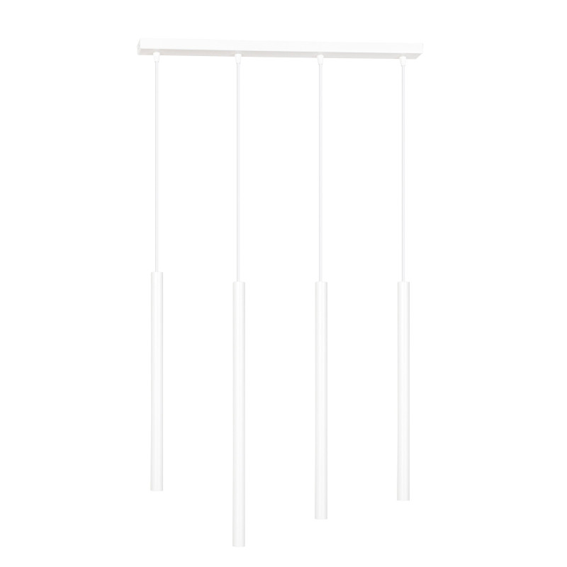 Plafonnier Design  Selter Métal 4 lampes Tubes Blanches Style Minimaliste 