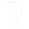 Plafonnier Design  Selter Métal 4 lampes Tubes Blanches Style Minimaliste 