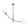 Plafonnier Design Hunter Métal 2 lampes Boules Blanches Style Chic 