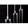 Suspension Design Luna Métal 2 lampes Tubes Noires Style Industriel 