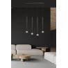 Plafonnier Design  Selter Métal 4 lampes Tubes Noires Style Minimaliste 