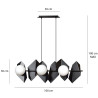 Suspension Design  Drifton Métal 6 lampes Boules Géométriques Blanches Style Moderne 