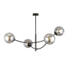 Plafonnier Design Hunter Métal 4 lampes Boules Argentées Style Chic 