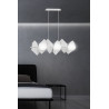 Suspension Design  Drifton Métal 6 lampes Boules Géométriques Blanches Style Moderne 