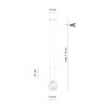 Suspension Design Glam Métal une Lampe Boule Suspendue Blanc Style Chic 