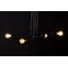 Suspension Design Multipo Métal  4 lampes Boules Noires Style Chic 