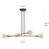 Suspension Design Vesio Métal 4 lampes Boules Blanches Style Minimaliste 