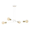 Suspension Design Vesio Métal 4 lampes Boules Blanches Style Minimaliste 