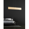 Suspension Design Carlo Métal et Contreplaqué 3 lampes Rectangles Noires Style Scandinave 