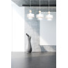 Suspension Design  Tuniso Métal et Bois 3 lampes Blanches Style Scandinave 