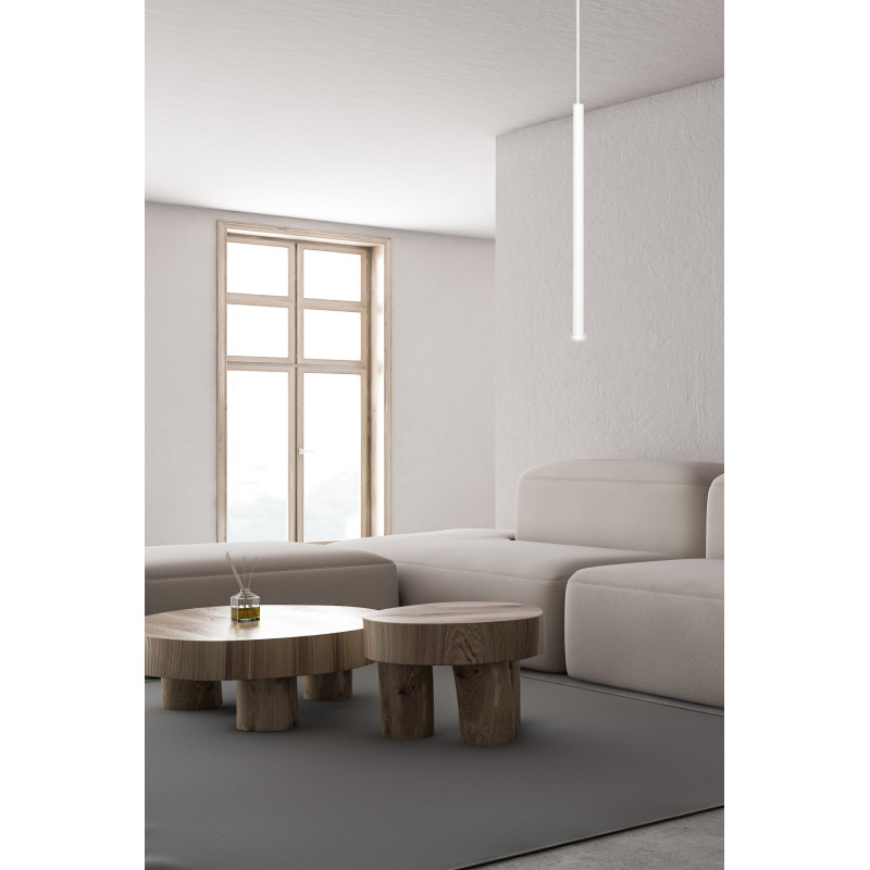 Plafonnier Design Selter Métal une Lampe Tube Blanc Style Minimaliste 