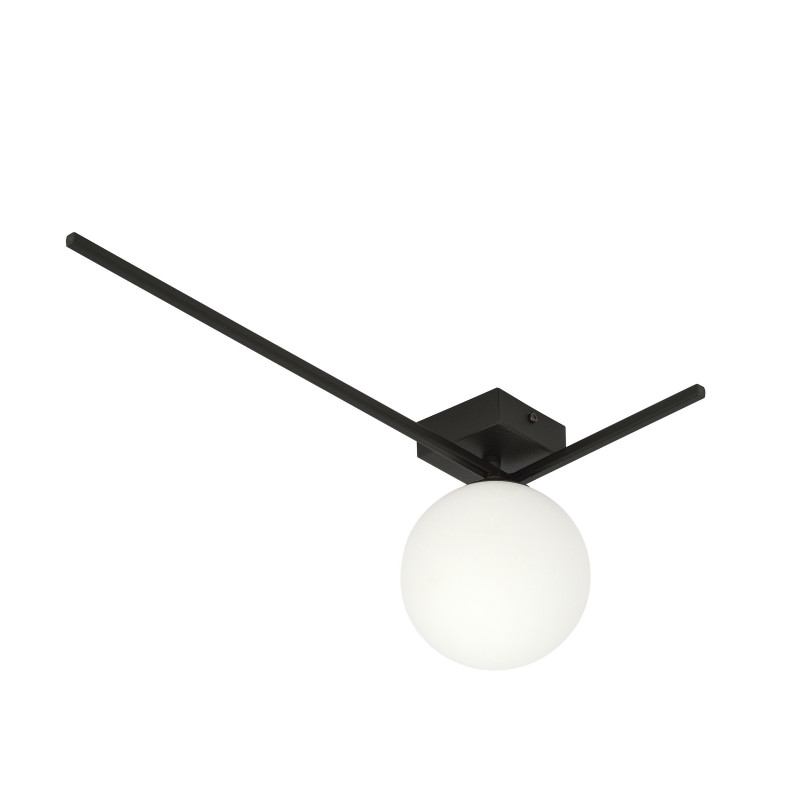 Plafonnier Design Imago Métal une Lampe Boule Blanche Style Industriel 