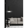 Applique Murale Design Bente Tissu une Lampe Tube Noire Style Chic 