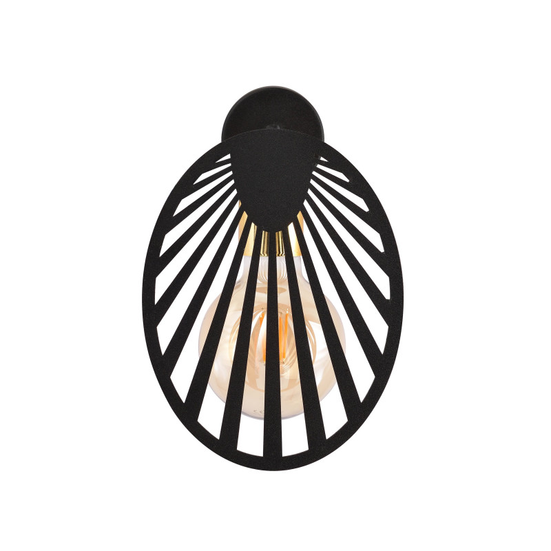 Applique Murale Design Playa Métal une Lampe Palmier Noire Style Moderne 