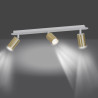 Plafonnier Design Zen Métal 3 lampes Tubes Blanches Style Minimaliste 