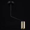 Plafonnier Design Verno Métal une Lampe Tube Noire Style Minimaliste 