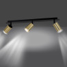 Plafonnier Design Zen Métal 3 lampes Tubes Noires Style Minimaliste 