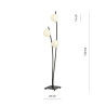 Lampe Sur Pied Design Hunter Métal 3 lampes Boules Blanches Style Chic 