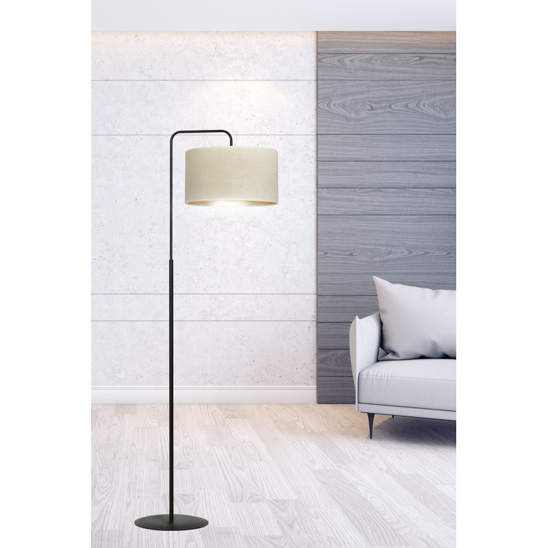 Lampe Sur Pied Design Hilde Métal une Lampe Cylindre Blanche Style Moderne 