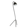 Lampe Sur Pied Design Haris Métal une Lampe Coupole Noire/Blanc Style Minimaliste