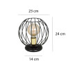 Lampe de chevet ALBIO LN1 NOIR 1xE27 - noir 