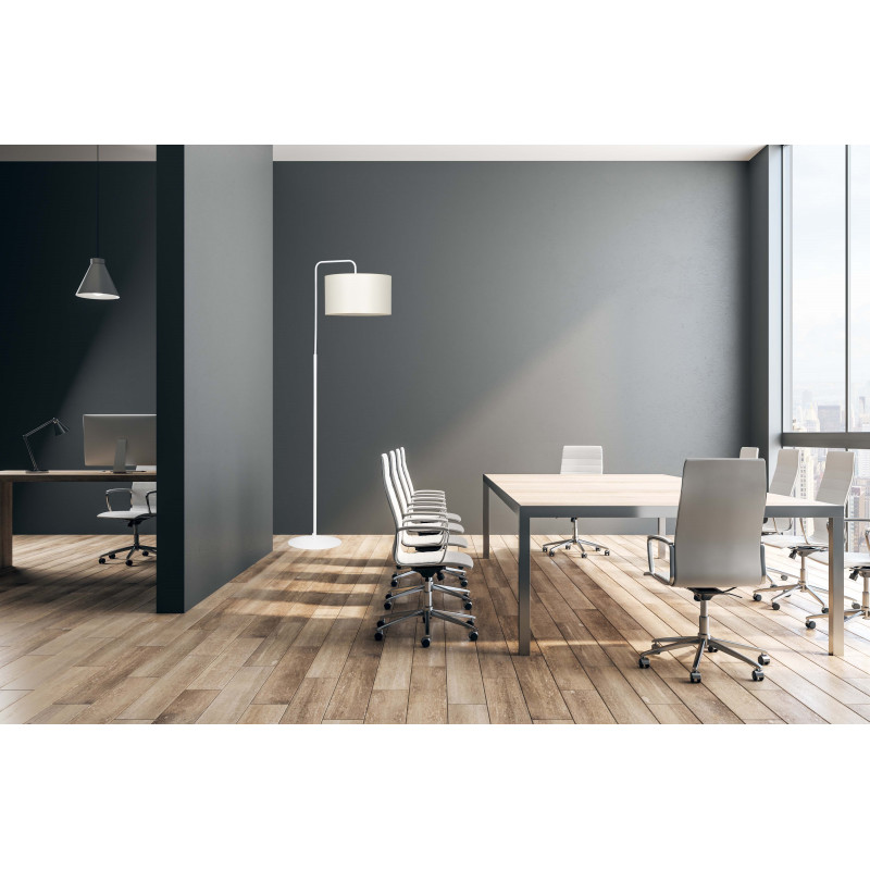 Lampadaire design intérieur TRAPO LP1 BLANC / ECRU 1xE27 - blanc 