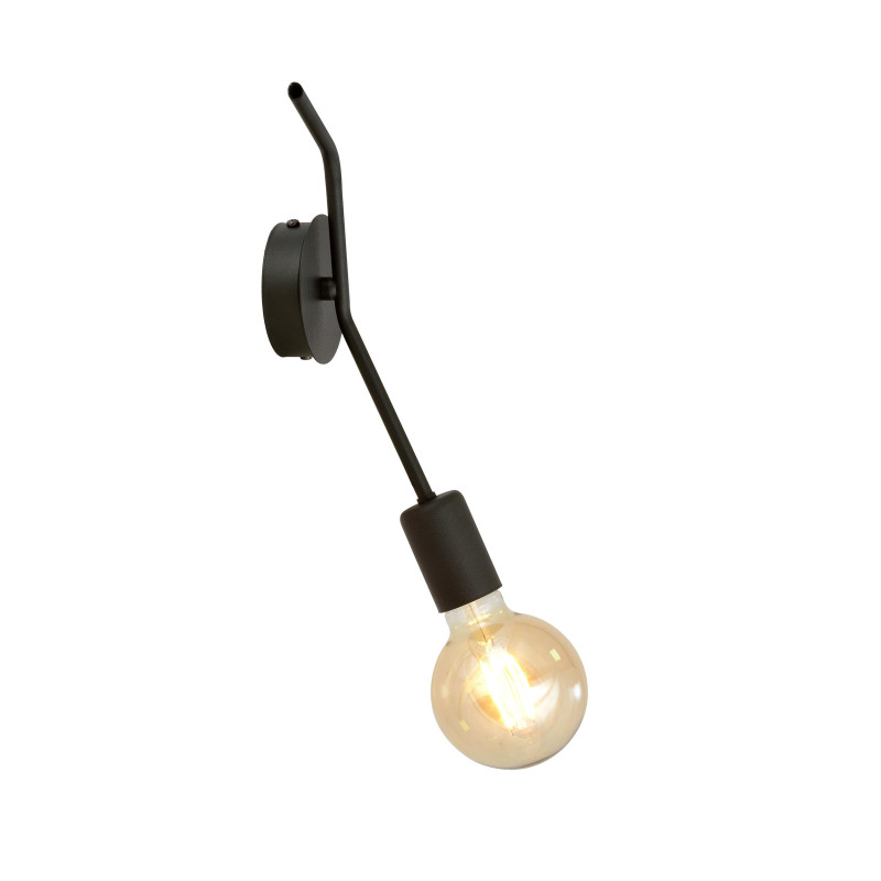 Plafonnier Design Frix Métal une Lampe Déporté Noire Style Moderne 