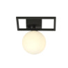 Plafonnier Design Imago Métal une Lampe Boule Blanche Style Industriel 